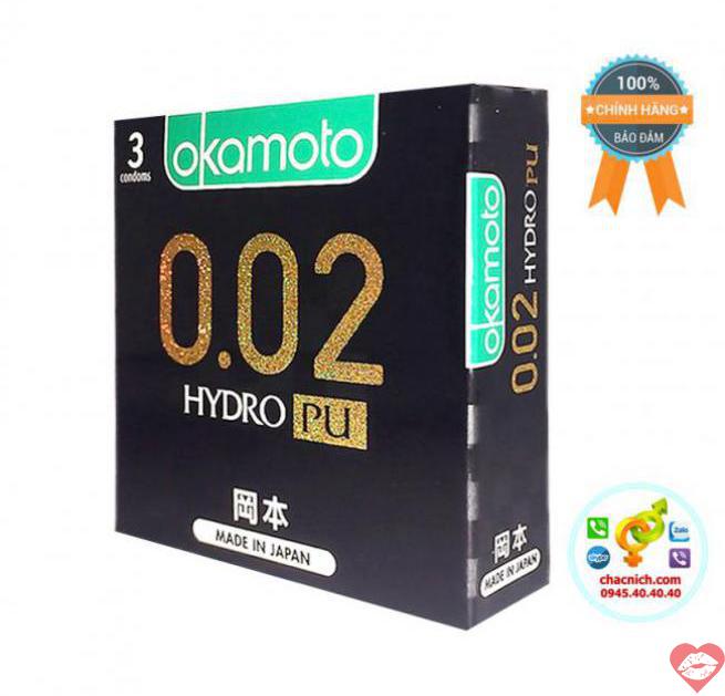  Bảng giá Bao Cao Su Cao Cấp Okamoto 0.02 Hydro PU  nhập khẩu