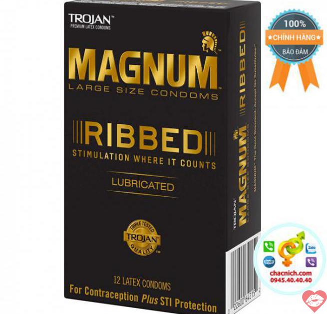  Cửa hàng bán Bao cao su kích thước lớn có gân Trojan Magnum Ribbed  mới nhất