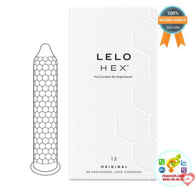  Kho sỉ Hộp 12 bao cao su cao cấp 54mm Lelo Hex Condoms  nhập khẩu