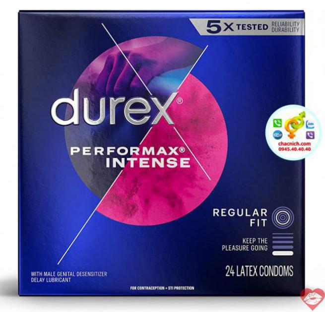  Thông tin Hộp 24 bao cao su cao cấp 4in1 Durex Performax Intense 5X  tốt nhất