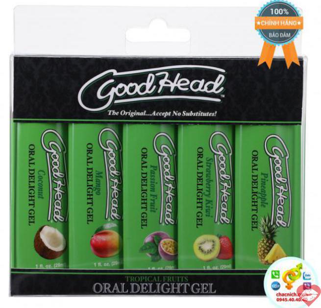  Địa chỉ bán Set 5 tuýp gel Hương vị Dừa Dâu Dứa Kiwi GoodHead Oral Delight Gel Tropical Fruits  có tốt không?
