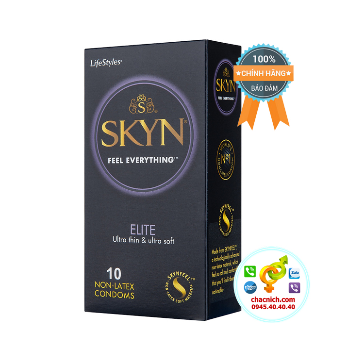  Bảng giá Bao cao su siêu mỏng mềm mại LifeStyles SKYN Elite Non-latex  chính hãng
