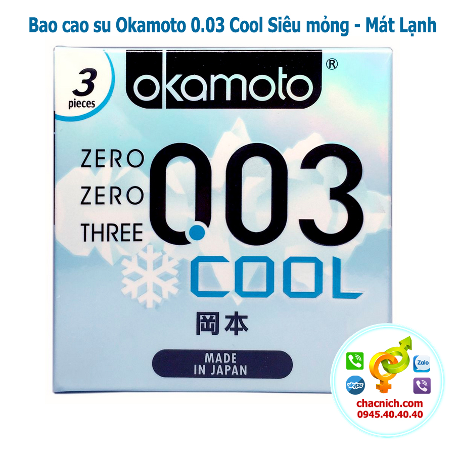  Review Bao Cao Su Okamoto 0.03 Cool Siêu mỏng và Mát lạnh giá rẻ