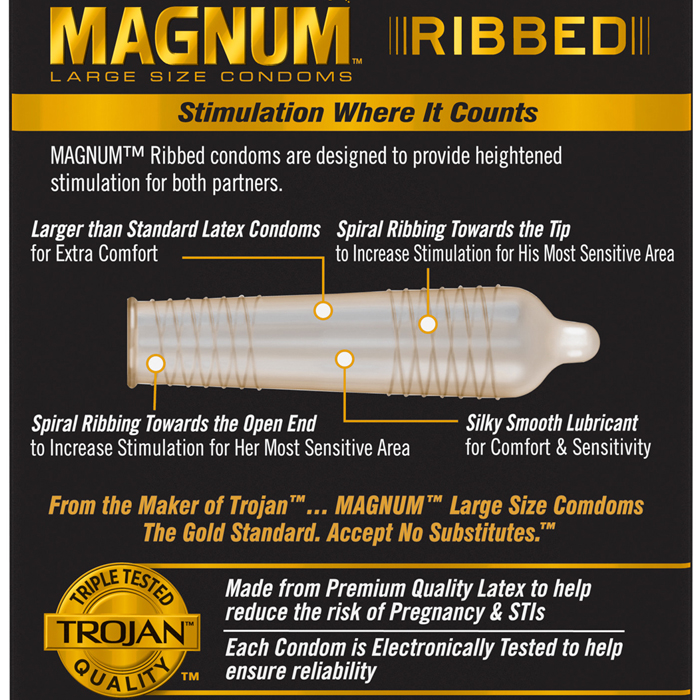  Cửa hàng bán Bao cao su kích thước lớn có gân Trojan Magnum Ribbed  mới nhất