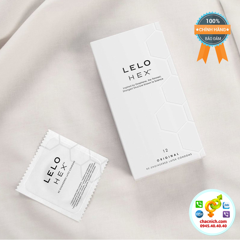  Kho sỉ Hộp 12 bao cao su cao cấp 54mm Lelo Hex Condoms  nhập khẩu