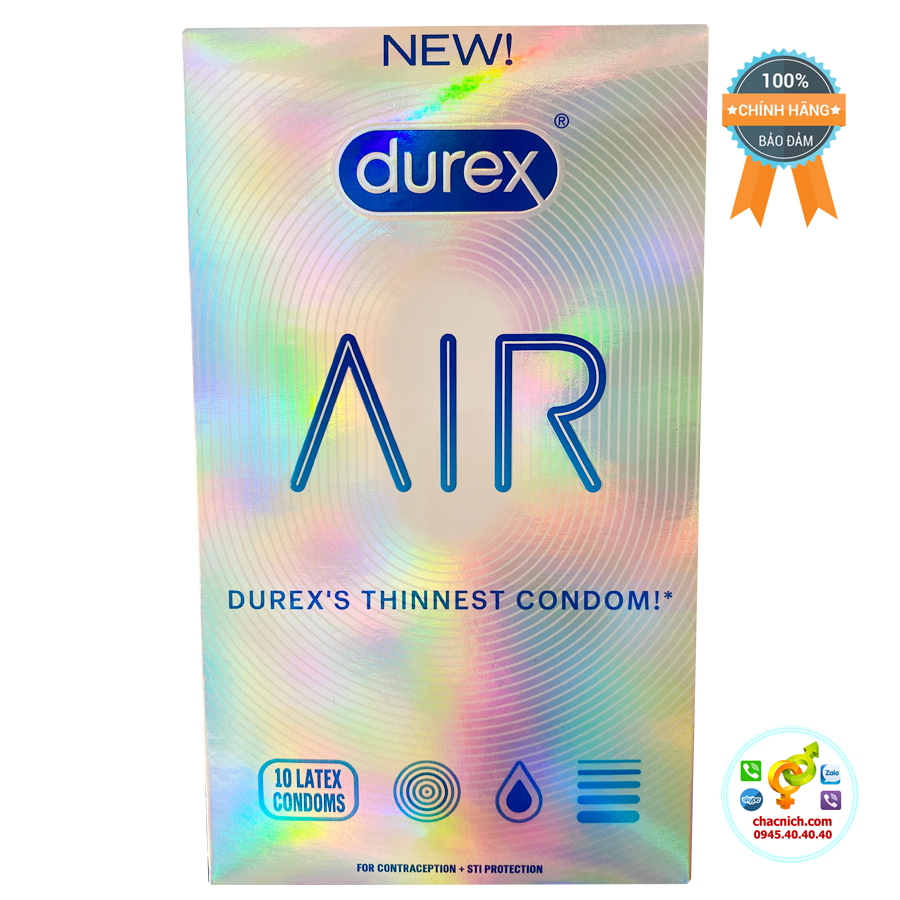  Bảng giá Bao cao su siêu mỏng nhiều gel bôi trơn Durex Air  giá sỉ