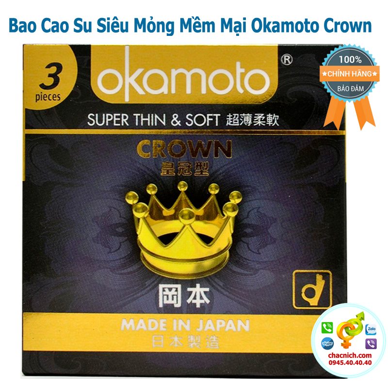  Giá sỉ Bao Cao Su Siêu Mỏng Okamoto Crown  cao cấp