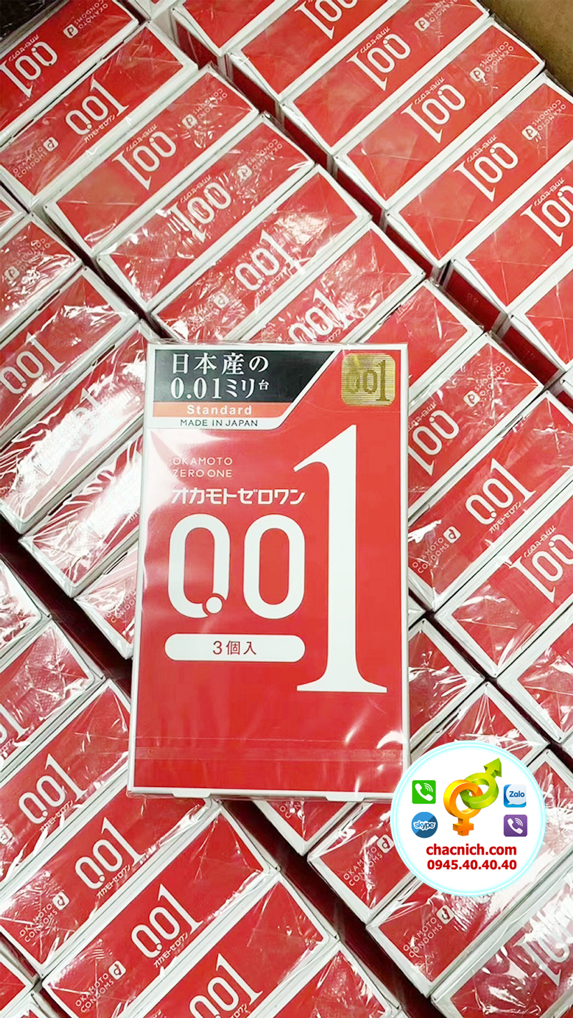  Đại lý Hộp 3 Bao Cao Su Cực Siêu Mỏng Okamoto Zero One Standard 0.01mm Size Nhỏ  giá tốt