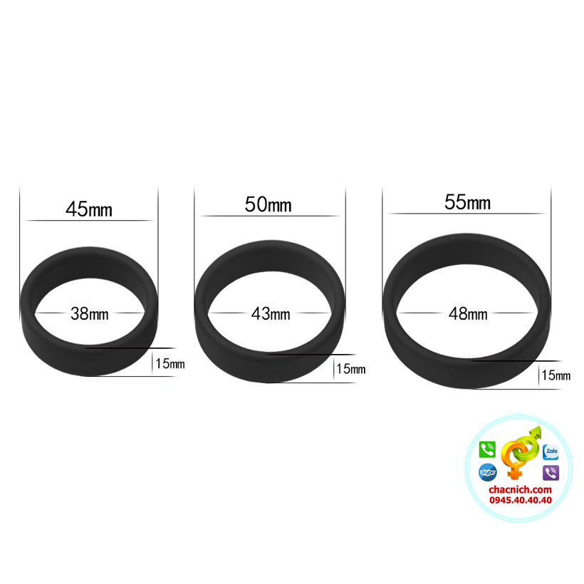  So sánh Bộ 3 vòng đeo silicone mỏng Lovetoy Power Plus Soft Silicone Pro Ring LV443002 chính hãng