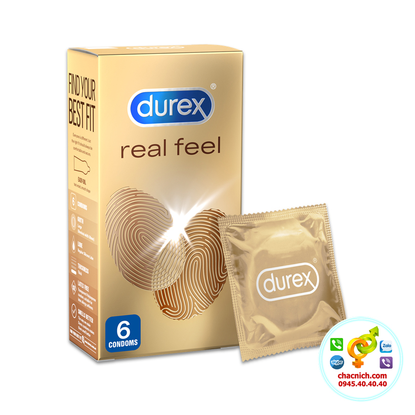  Đại lý Hộp 6 bao cao su Non-latex Durex Real Feel mỏng và mềm mại tốt nhất