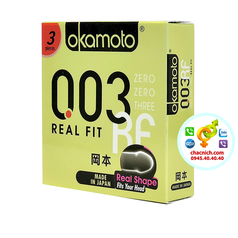  Giá sỉ Bao cao su cao cấp ôm sát Okamoto Real Fit 3D hàng xách tay
