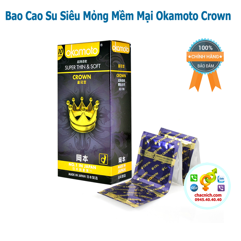  Nhập sỉ Bao Cao Su Siêu Mỏng Okamoto Crown Super Thin giá rẻ