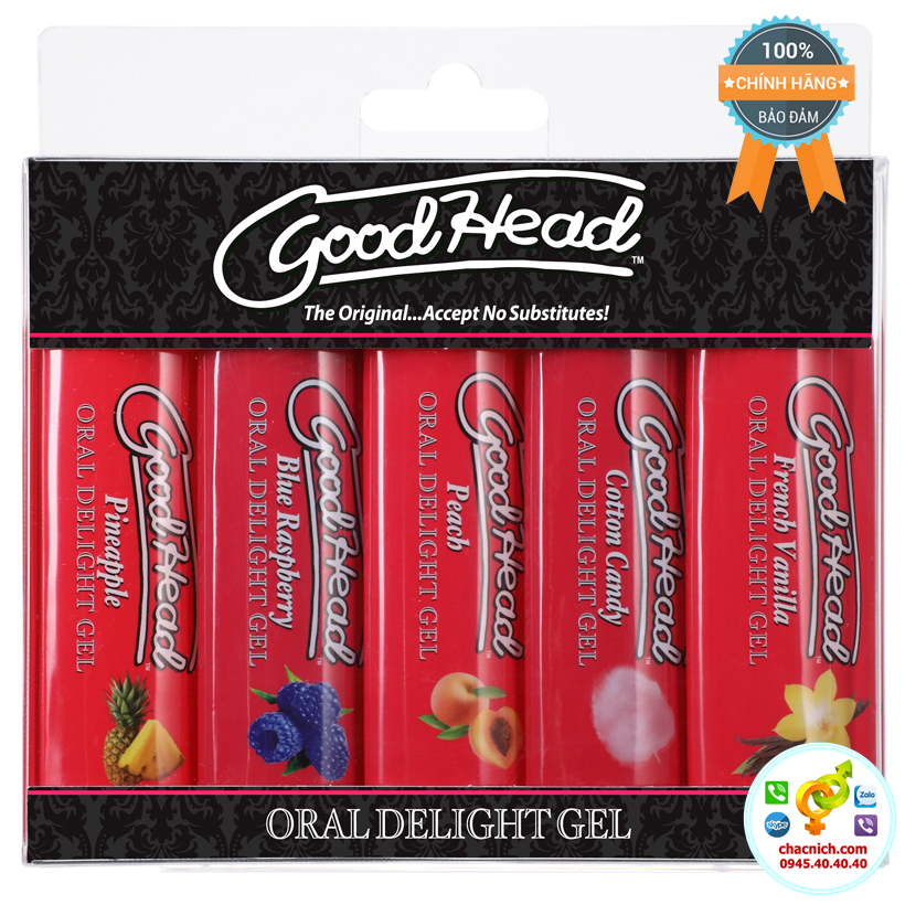  Giá sỉ Bộ 5 chai gel Oral sex hương vị mới lạ tạo niềm vui sướng GoodHead Oral Delight nhập khẩu