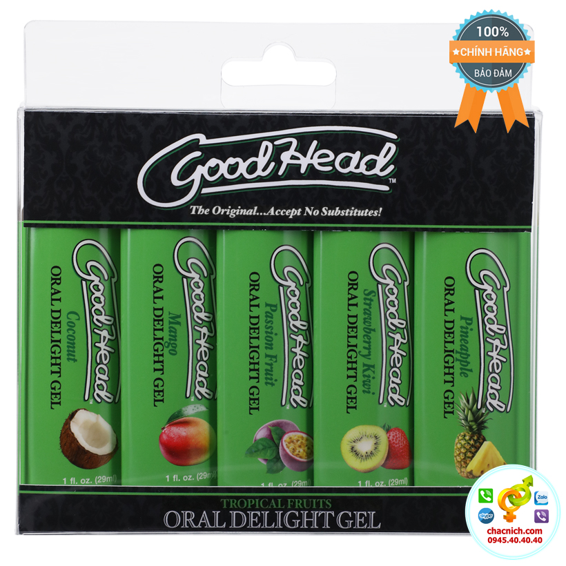  Giá sỉ Set 5 tuýp gel Hương vị Dừa Dâu Dứa Kiwi GoodHead Oral Delight Gel Tropical Fruits có tốt không?