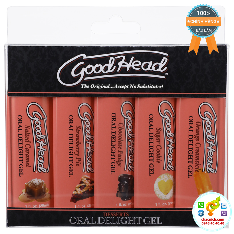  Đại lý Set 5 tuýp gel hương kẹo kem và bánh ngọt ngào GoodHead Oral Delight Gel Desserts tốt nhất