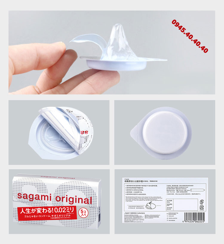  Kho sỉ Hộp 5 bao cao su Sagami Original 0.02mm hàng xách tay